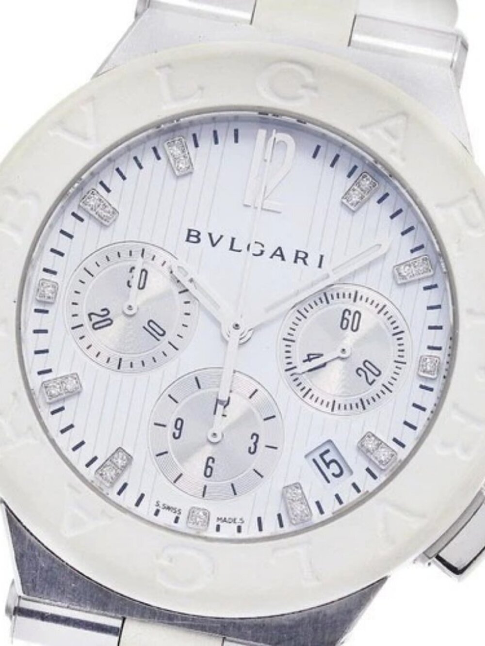 BVLGARI Diagono DG40SCH Chronograph with 19 diamonds Automatic Men's_942728